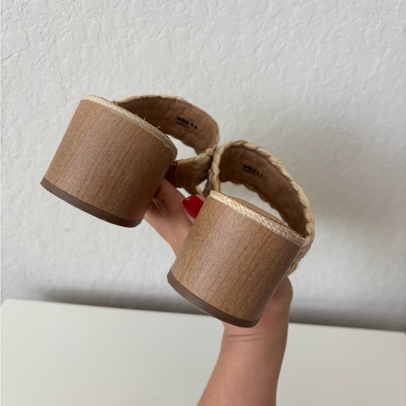 DV by Dolce Vita Braided Double-Strap Block Heel Mule - Cream Size 8.5 - Picture 4 of 8